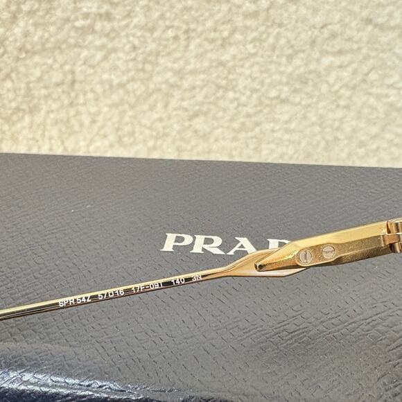 Prada Sunglasses Men's Gold Aviator - Picture 4 of 6